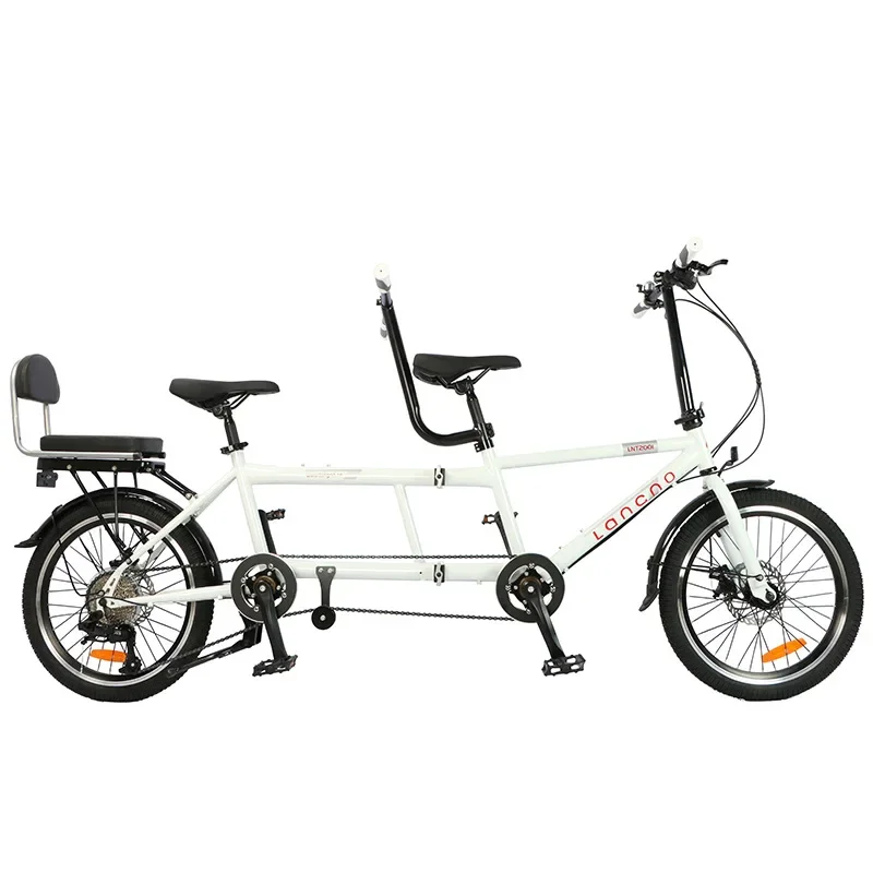 20-дюймовый Модный складной велосипед для 3 человек, Обзорный велосипед прямого производства, двухместный велосипед для взрослых-тандем