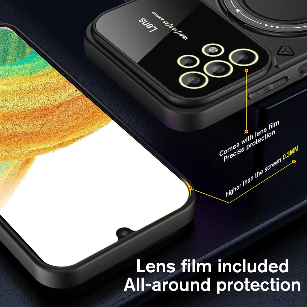 360 ° Невидимое Кольцо-Подставка-Держатель Чехол Для Samsung Galaxy A33 A53 A23 5G A03 Core 4G Защита Камеры Магнитная Крышка SamsungA33
