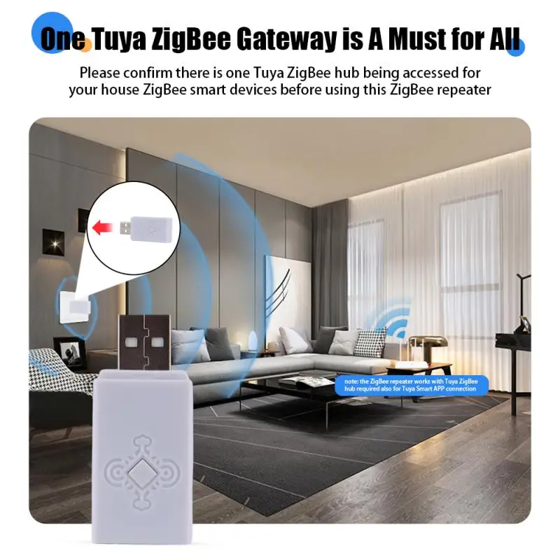 Tuya ZigBee Ретранслятор Сигнала USB Усилитель Сигнала Расширитель Устройство Автоматизации Умного Дома Работает С Zigbee Gateway Для Smart Life