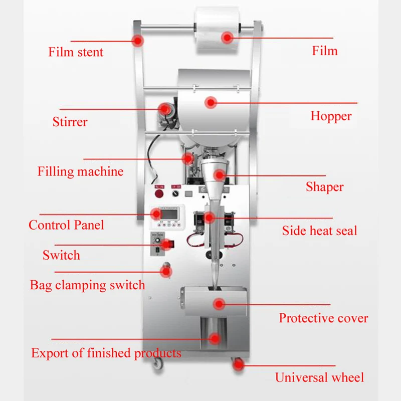Автоматическая машина для упаковки жидкой пасты чили с маслом, соусом, медом, приправами, водой, машина для запайки материалов для горячих кастрюль