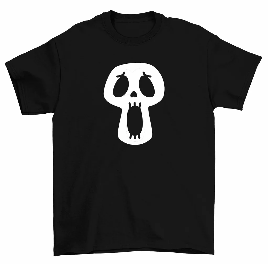 Кричащий череп, лицо скелета, мужская футболка на Хэллоуин