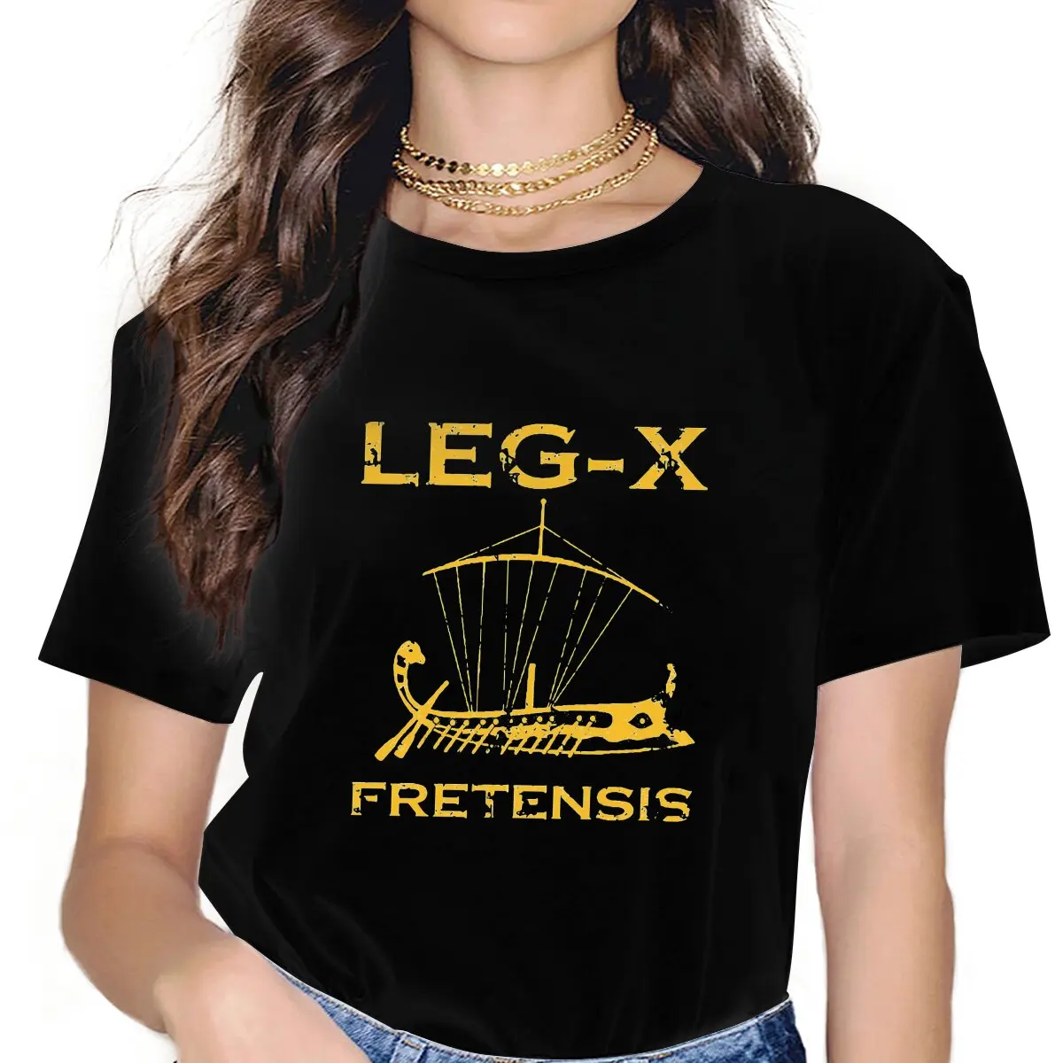 Футболки Humor Legio Leg-X Fretensis для женщин, Римская мифология, Янус Веста, Архаическая Триада, Сатурн, короткий рукав