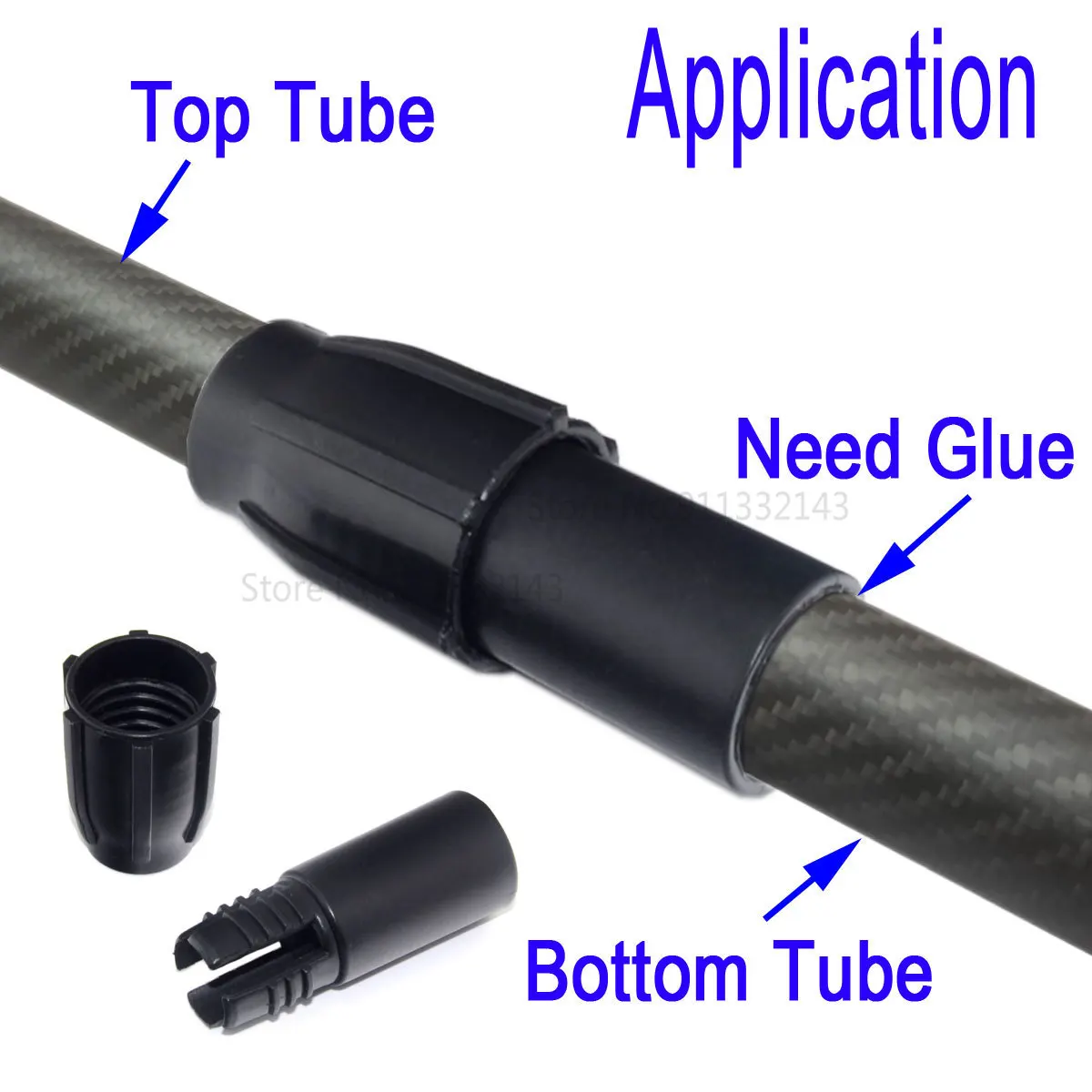 4шт 2ШТ телескопическое соединение труб, зажим для соединения труб для хобби на открытом воздухе CFK Rohre