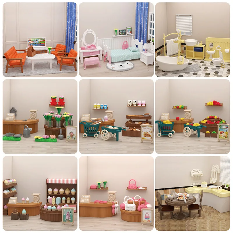 мини-супермаркет торговые игры кукольный домик мебельные аксессуары Интеллектуальные развивающие игрушки для детей игрушки для семейного взаимодействия