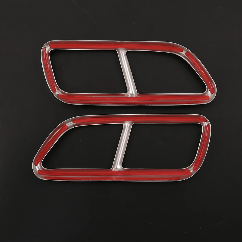 Накладка крышки выхлопной трубы, 2 предмета, хромированная нержавеющая сталь для Volvo S60 V60 2014-2019 Автомобильные аксессуары