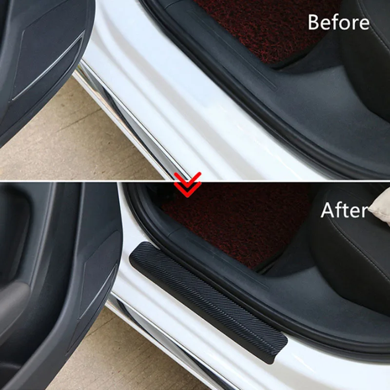 4Pcs Auto Tür Sill Schutz Tür-Schwellen-verschleiss-Platte Aufkleber for Nissan Qashqai Juke X-trail Note Tiida Lexus gx460 rx