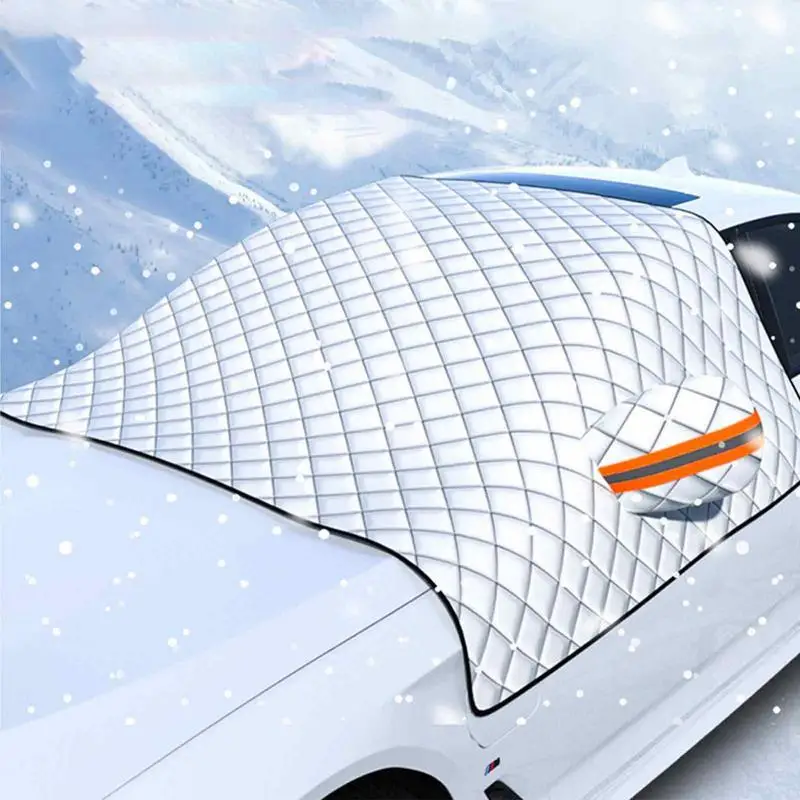 Лобовое стекло покрыто снегом и льдом Защитная крышка ветрового стекла Защита от снега и льда в любую погоду Зима Лето Авто Солнцезащитный козырек Морозостойкое покрытие