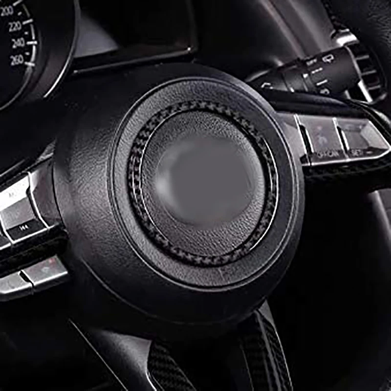 Карбоновая отделка рулевого колеса блестками, накладка на кольцо рулевого колеса с логотипом, автомобильные аксессуары для Mazda 3 6 Cx-4 CX5 CX9