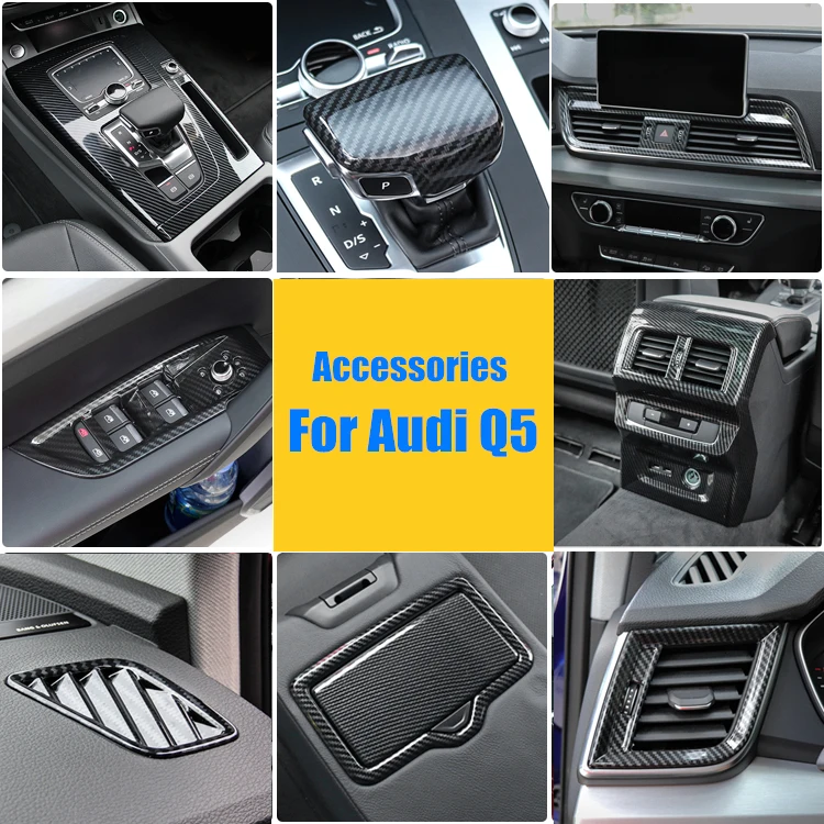 Аксессуары World Datong для Audi Q5 2018-2020 Аксессуары из углеродного волокна для внутренней отделки ABS Decroation Cover Trim