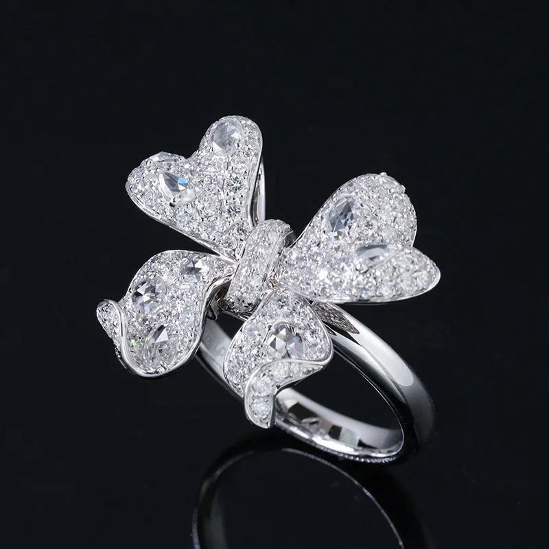 Подлинное кольцо из стерлингового серебра 925 пробы с бриллиантом в 2 карата для женщин, Обручальные кольца, ювелирные изделия из серебра 925 пробы с бриллиантом Anel для женщин