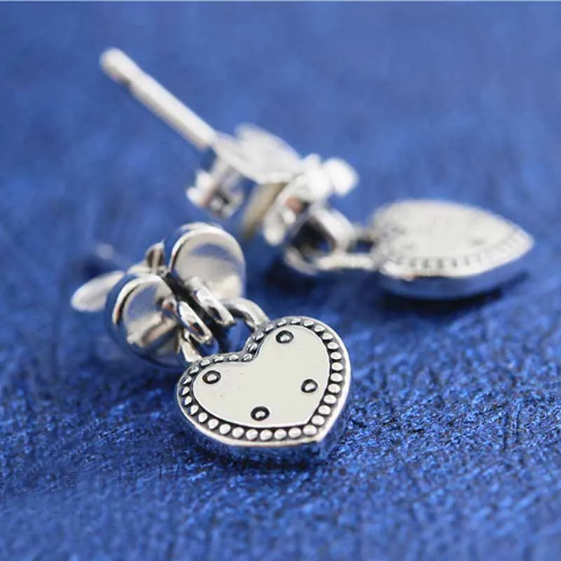 Оригинальные серьги-гвоздики Love Locks в стиле замка Для женщин, серьги из стерлингового серебра 925 пробы, подарок для вечеринки, ювелирные изделия из Валантина, сделай сам, Европа