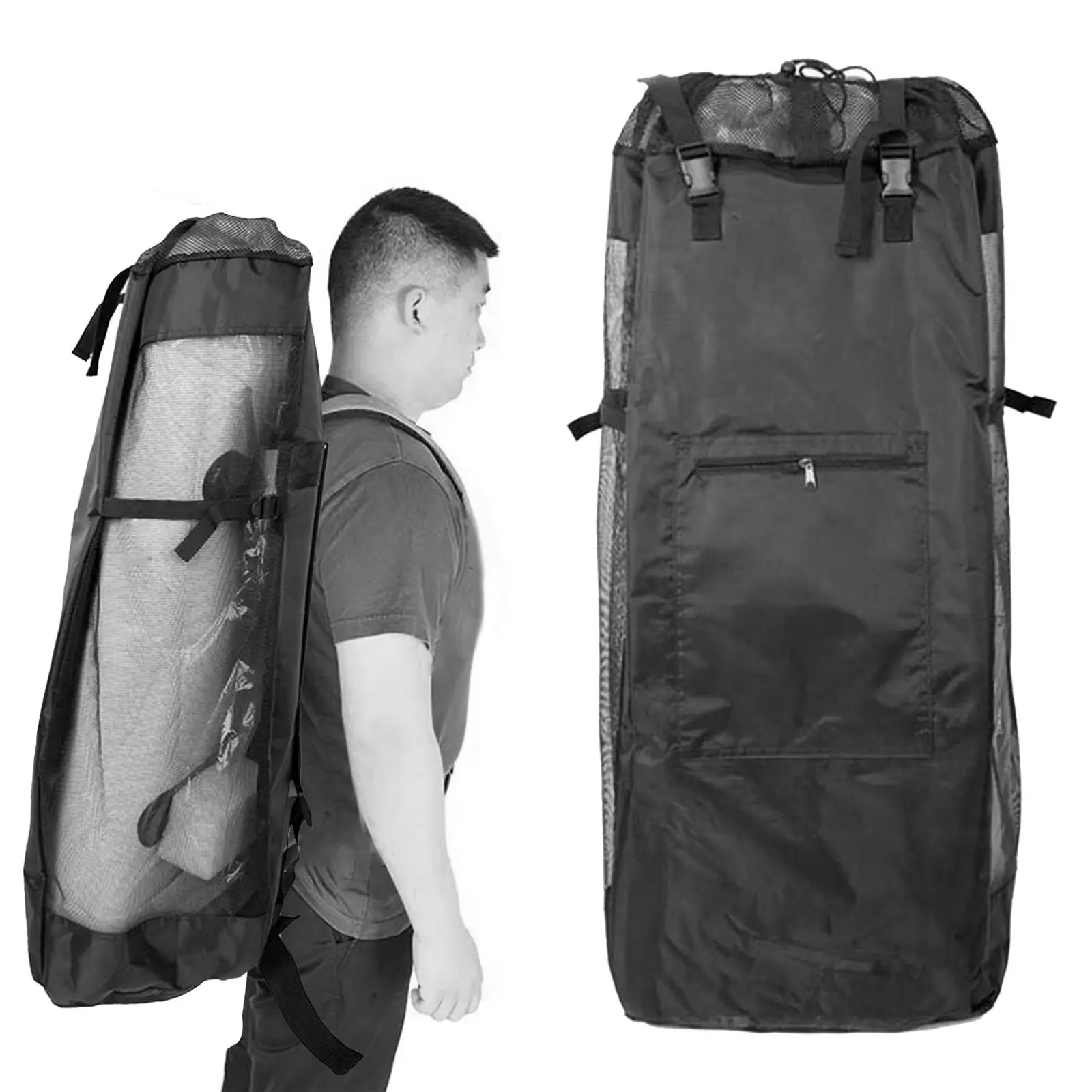 80-литровая сетчатая сумка для переноски через плечо, рюкзак для надувного весла, портативный, легкий, сухой, серо-синий